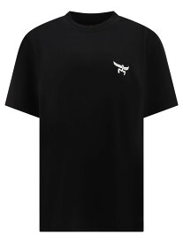 MCM エムシーエム ブラック Black T-shirt with embroidered logo Tシャツ レディース 春夏2024 MHTESMM01BLACK 【関税・送料無料】【ラッピング無料】 vi