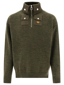 KAPITAL キャピタル グリーン Green "8G" half-zip sweater ニットウェア メンズ 春夏2024 K2311KN155KHA 【関税・送料無料】【ラッピング無料】 vi