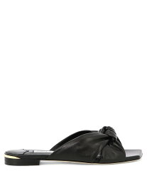 JIMMY CHOO ジミーチュウ ブラック Black "Avenue" sandals サンダル レディース 春夏2024 AVENUE FLATNAPBLACK 【関税・送料無料】【ラッピング無料】 vi