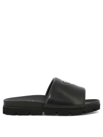 PRADA プラダ ブラック Black Padded nappa leather slides サンダル メンズ 春夏2024 2X30992DL8F0002 【関税・送料無料】【ラッピング無料】 vi