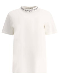 GOLDEN GOOSE ゴールデン グース デラックス ブランド ホワイト White T-shirt with crystal embellishments Tシャツ レディース 春夏2024 GWP01220P00067310363 【関税・送料無料】【ラッピング無料】 vi