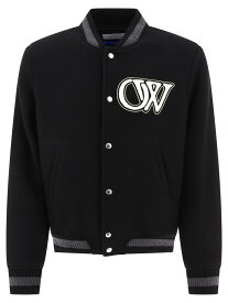 【本日5の付く日ポイント4倍!!】 OFF WHITE オフホワイト ブラック Black "Varsity" bomber jacket ジャケット メンズ 春夏2024 OMEH053C99FAB0021001 【関税・送料無料】【ラッピング無料】 vi