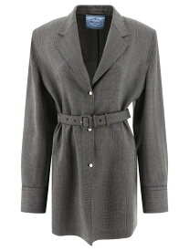 【本日5の付く日ポイント4倍!!】 PRADA プラダ グレー Grey Single-breasted pinstriped blazer ジャケット レディース 春夏2024 P564OH S OOO14XIF0170 【関税・送料無料】【ラッピング無料】 vi