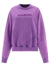【土日限定クーポン配布中！】 ACNE STUDIOS アクネ ストゥディオズ パープル Purple Sweatshirt with blurred logo トップス レディース 春夏2024 AI0141ADD 【関税・送料無料】【ラッピング無料】 vi