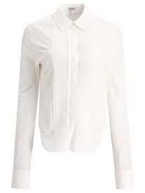 【楽天スーパーSALE!!100000円以上4000円OFFクーポン対象】 LOEWE ロエベ ホワイト White Pleated shirt シャツ レディース 春夏2024 S540Y05X942090 【関税・送料無料】【ラッピング無料】 vi