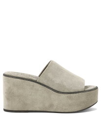 BRUNELLO CUCINELLI ブルネロクチネリ ベージュ Beige Suede wedges with precious welt サンダル レディース 春夏2024 MZSFG1996C5859 【関税・送料無料】【ラッピング無料】 vi