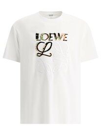 LOEWE ロエベ ホワイト White "Glitch Anagram" t-shirt Tシャツ メンズ 春夏2024 H526Y22J612016 【関税・送料無料】【ラッピング無料】 vi