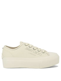 JIMMY CHOO ジミーチュウ ホワイト White "Palma Maxi" sneakers スニーカー レディース 春夏2024 PALMA MAXI/FCYELATTE/LATTE 【関税・送料無料】【ラッピング無料】 vi