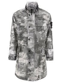 STONE ISLAND ストーン アイランド グレー Grey Raincoat with Camo print コート メンズ 春夏2024 801571199V0064 【関税・送料無料】【ラッピング無料】 vi