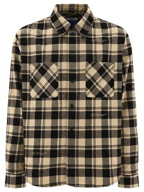 OFF WHITE オフホワイト ベージュ Beige Check flannel shirt シャツ メンズ 春夏2024 OMGE030C99FAB0011900 【関税・送料無料】【ラッピング無料】 vi