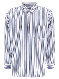 COMME DES GAR CONS FOREVER コム デ ギャルソンフォーエバー ブルー Blue Striped shirt with chest pocket シャツ メンズ 春夏2024 FZ-B115-PER117 STRIPE 【関税・送料無料】【ラッピング無料】 vi