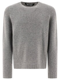 PALM ANGELS パーム エンジェルス グレー Grey "Curved Logo" sweater ニットウェア メンズ 春夏2024 PMHE027C99KNI0010801 【関税・送料無料】【ラッピング無料】 vi