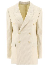 CELINE セリーヌ ホワイト White "Jude" striped blazer ジャケット レディース 春夏2024 2V85F447T97IR 【関税・送料無料】【ラッピング無料】 vi