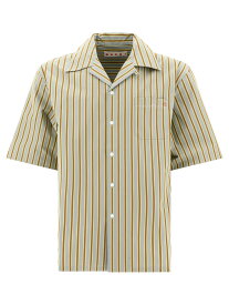 MARNI マルニ グレー Grey Poplin striped shirt シャツ メンズ 春夏2024 CUMU0213S4UTC336STN30 【関税・送料無料】【ラッピング無料】 vi