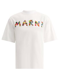 MARNI マルニ ホワイト White "Collage Bouquet" t-shirt Tシャツ メンズ 春夏2024 HUMU0223PUUSCW59CBW01 【関税・送料無料】【ラッピング無料】 vi