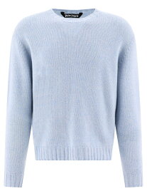 PALM ANGELS パーム エンジェルス ブルー Light Blue "Curved Logo" sweater ニットウェア メンズ 春夏2024 PMHE027C99KNI0014001 【関税・送料無料】【ラッピング無料】 vi
