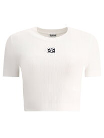 LOEWE ロエベ ホワイト White Cropped top in cotton トップス レディース 春夏2024 S359Y23X872100 【関税・送料無料】【ラッピング無料】 vi