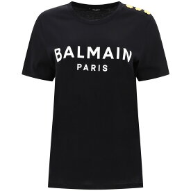 【毎月1日はエントリーでポイント3倍！】 BALMAIN バルマン ブラック Black "3 Buttons" t-shirt Tシャツ レディース 秋冬2023 BF1EF005BB02EAB 【関税・送料無料】【ラッピング無料】 vi