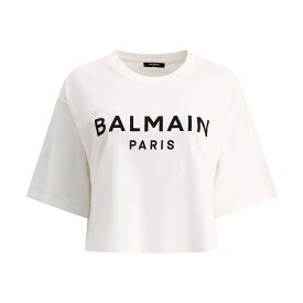 【楽天スーパーSALE!!30000円以上2000円OFFクーポン対象】 BALMAIN バルマン ホワイト White Tシャツ レディース 秋冬2023 BF1EE020BB02GAB 【関税・送料無料】【ラッピング無料】 vi