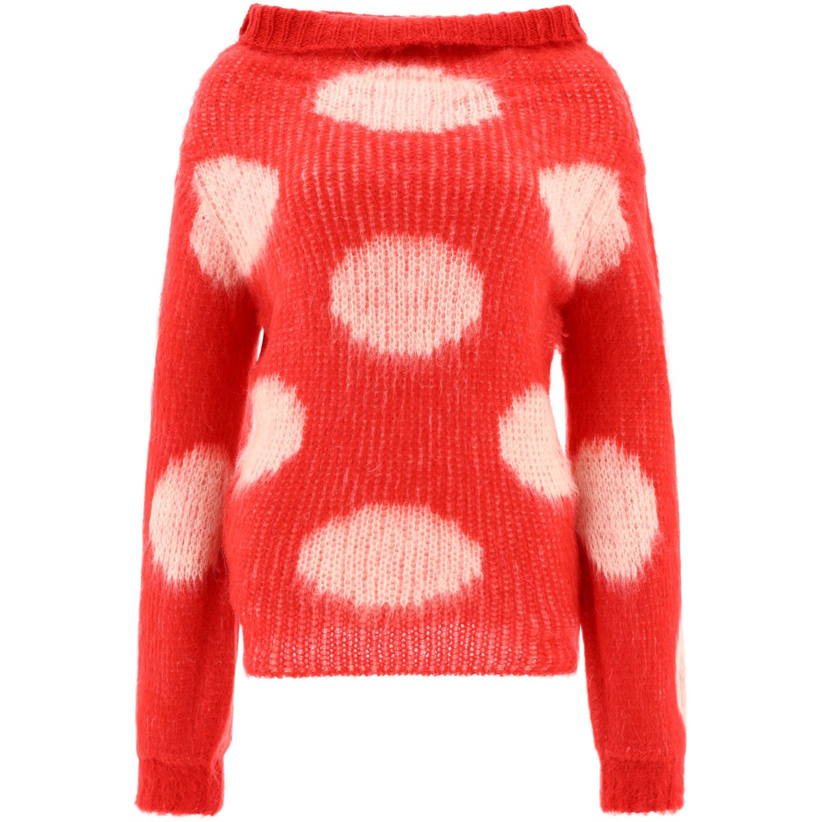 MARNI マルニ レッド Red Mohair sweater with polka dots ニットウェア レディース 秋冬2023 GCMD0485Q0UFU160DOR67 【ラッピング無料】 viのサムネイル