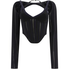 DION LEE ディオンリー ブラック Black "Snakeskin Column" corset トップス レディース 秋冬2023 A7732P23BLACK/INK 【関税・送料無料】【ラッピング無料】 vi