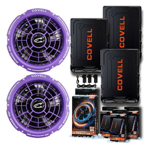 COVELL���� �󒲗╗���p 2026�V���i �t�@�� �o�b�e���[ �Z�b�g 36V�����o�� 20000mAh 8~36V�����\ 20000mAh �ő��30���ғ� 2.8H�������[�d ��p�[�d��t�� �M���Ǒ΍� �t�@���t����ƕ��p �y�� �t�� 