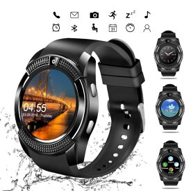 カメラ / SIMカード スロット付き V8 Bluetooth スマートウォッチ タッチスクリーン 腕時計 防水
