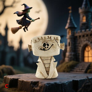 ハロウィン 置物 樹脂 フィギュア A〜F ミニサイズ かぼちゃ ゴースト ミイラ フランケン キャンドル 棺 玄関 リビング 飾り 装飾 デコレーション おしゃれ かわいい パーティー 撮影小物 プ