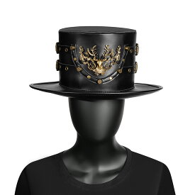 ハロウィーンPU皮マジック帽 紳士派対シルクハット bq752