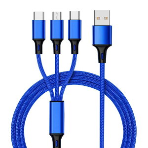 [d P[u 2.4A P[u 3in1 iPhonep micro USB Androidp Type-C }[dP[u ϋviC oCobe[ [d USBP[u iPhone [֑