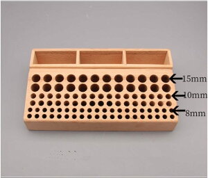 【木製ツールスタンド 98穴】レザークラフト工具収納ラック モデリングツール ブラシ立て 穴径15mm10mm8mm 卓上収納 木工工具スタンド コンパクト おしゃれ 木製 小物整理ラック DIY 手芸 クラ