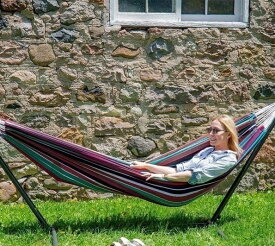 自立式ハンモック 折り畳み ハンモック お昼寝 ゆったり 快適 ガーデンブランコ ロープ式 ブランコ レジャー