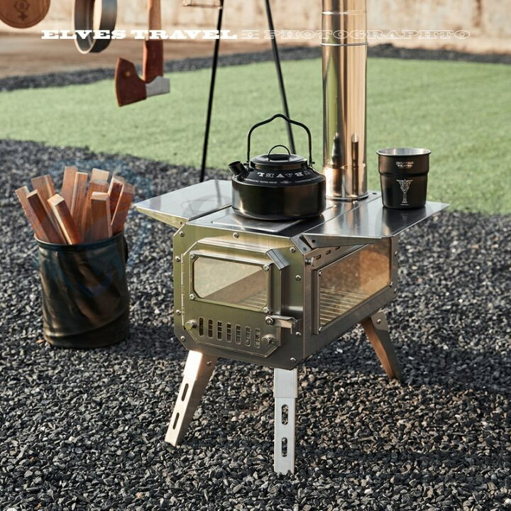 🎉🎉🎉【新商品】[TOMOUNT] BASE-STOVE 薪ストーブ販売中！ 🔶商品詳細 素材：304ステンレススチール 薪ストーブ内部のサイズ:  34*23*28cm 煙突7本組み立ての高さ:210cm 煙突1本の長さ/煙突の本数: 35cm/7本 総重量：21.5kg ·本体重量:約7.2kg  #campinglife #キャンプ好き ... TOMOUNT 薪ストーブ 焚火台 二次燃焼 304ステンレス キャンプストーブ アウトドア用ヒーター ウォーマー 煙突付き スタン