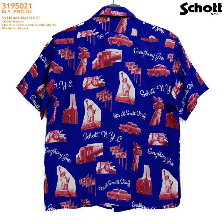 楽天市場】アロハシャツ｜ショット（SCHOTT）SCH3195021｜N.Y. PHOTO 