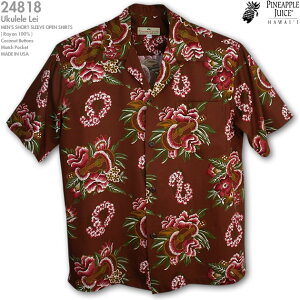 �A���n�V���c�b�p�C�i�b�v���W���[�X�iPINEAPPLE JUICE�j�bpine-24818 �E�N���������C (Uke Lele & Lei�j�b�u���E���b�����Y�b���[�����E�|�v����100���iRayon Poplin100���j�b�J�݁i�I�[�v���J���[�j�b�t