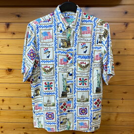 アロハシャツ｜レインスプーナー（REYN SPOONER）｜R120-4384 ｜PROUD TO BE AN AMERICAN （プラウド トゥー ビー アン アメリカン）｜9.11チャリティー限定モデル｜レーヨン100％ ｜ノーマル襟｜半袖｜アロハタワー（アロハシャツ販売）
