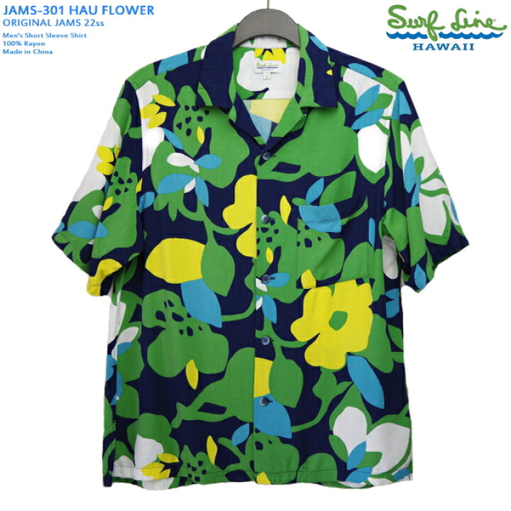 WHITE LINE アロハシャツORIGINAL JAMS＞ SURF LINE ALOHA SHT/アロハ 