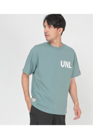 【ポイント10倍 6/4 20:00～6/11 1:59まで】URBAN NATURE LIFE イニシャルロゴTシャツ | ikka イッカ メンズ トップス 半袖 USAコットン オフホワイト ミントグリーン ネイビー