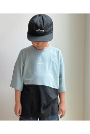 【キッズ】【冷感】ブロッキングTシャツ（100~160cm） | ikka イッカ 子供服 ジュニア 男の子 女の子 トップス 半袖 カットソー ひんやり ブラック ブルー