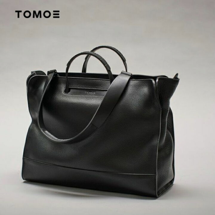 楽天市場】TOMOE トモエ 2WAYトートバッグ レザー 本革 ブラック シボ 