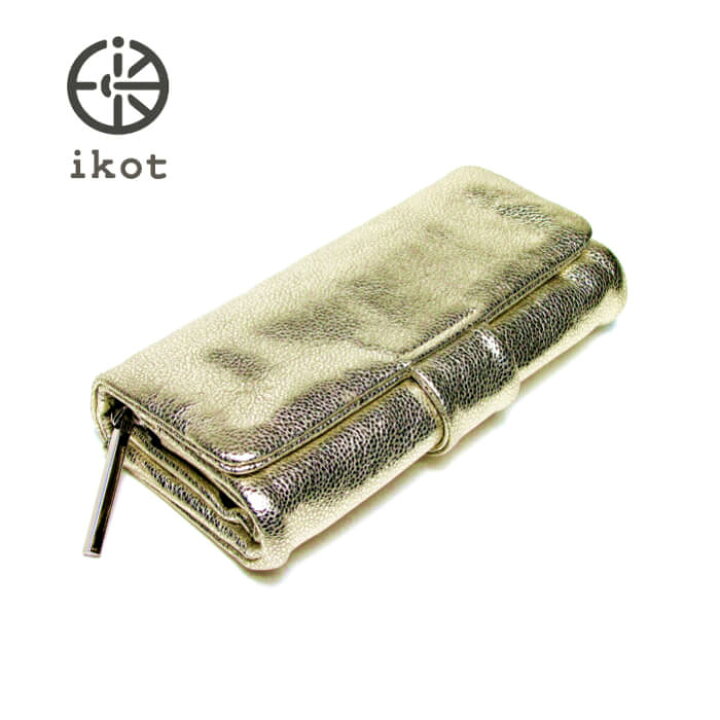 楽天市場】ikot イコット 財布 レディース 長財布 ゴールド 本革 牛革 