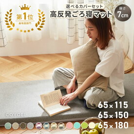 【楽天1位】 ごろ寝マット カバーセット 65×115 65×150 65×180 長座布団 高反発 おしゃれ こたつ 敷き お昼寝マット 大人 車中泊 PSET016 プロテック pro-t 新生活 春夏 新生活応援