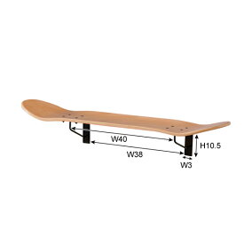 スケートボードラック 木製 幅79cm 奥行20cm 高さ14.5cm おしゃれ 棚 ウォールシェルフ 壁付け アイアン ROOM ESSENCE SF-202 東谷