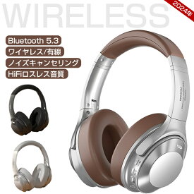 ヘッドホン ワイヤレスヘッドホン Bluetooth5.3 ヘッドホン 有線 無線 マイク付き 子供用 おしゃれ 密閉型/軽量 HIFI高音质 最大25時間連続再生 オーバーイヤーヘッドホン 音漏れ防止 折り畳み可能 ノイズキャンセリング 男女兼用 テレワーク/通勤/通学/音楽/映画