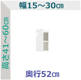 セミオーダー 上置きスリムラック ラスコ 幅15〜30cm 奥行52cm 高さ41〜60cm 全14色