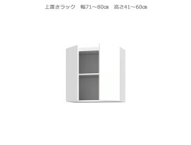 セミオーダー壁面収納GRANNER2(グラナー2）上置きラック（幅71～80cm×奥行42cm×高さ41～60cm）全14色