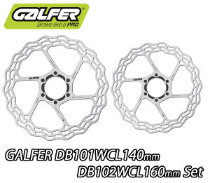 �y4/18�́u�ő�4�{�I�v�G���g���[�Ń|�C���gUP�zGALFER DB101WCL DB102WCL Lightness Center Lock Disc Brake Wave Rotor 160/140mm PAIR SET �K���t�@�[ �y�� �f�B�X�N�u���[�L �E�F�[�u���[�^�[ �Z���^�[���b�N �O��Z