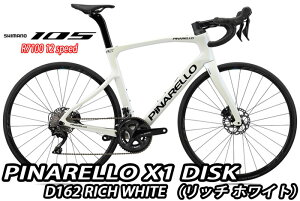 �y6/5�́u5�{�I�vW�G���g���[�ōX�Ƀ|�C���gUP�zPINARELLO 2025 ROADBIKE X1 DISK Shimano 105 12s ������ D162 RICH WHITE �s�i���� ���[�h�o�C�N �G�t�t�@�C�u �f�B�X�N ���b�`�z���C�g�J���[ �V�i�y�Ζʔ̔�