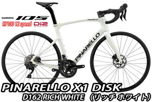 �y1/25�́u4�{�I�v�G���g���[�Ń|�C���gUP�zPINARELLO 2025 ROADBIKE X1 DISK Shimano 105 Di2 12s ������ D162 RICH WHITE �s�i���� ���[�h�o�C�N �G�t�t�@�C�u �f�B�X�N �d�� 105 ���b�`�z���C�g�J���[ �V�i�y��