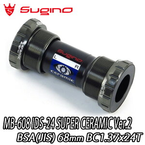 �y5/18�́u�ő�4�{�I�v�G���g���[�Ń|�C���gUP�zSugino MB-608 IDS24 SUPER CERAMIC BB CUP BSA JIS �X�M�m �X�[�p�[�Z���~�b�N 68mm BC1.37x24T Ver.2